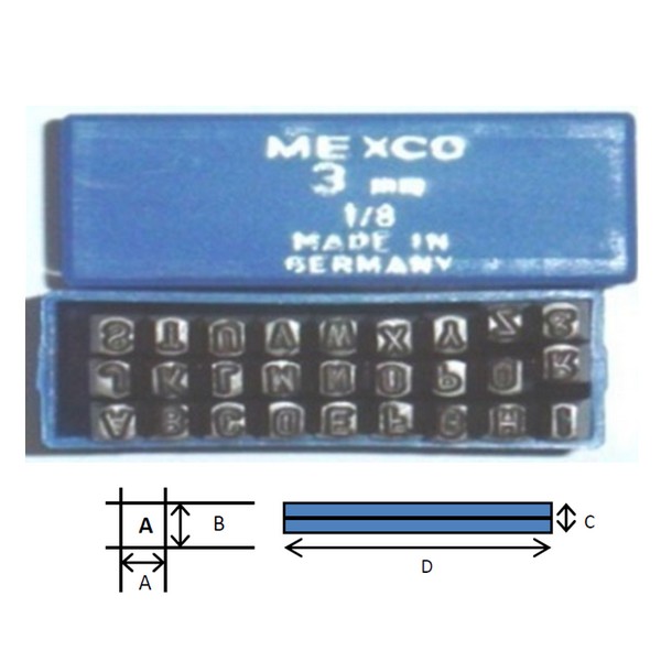 SKI - สกี จำหน่ายสินค้าหลากหลาย และคุณภาพดี | MEXCO เหล็กตอกตัวหนังสือ 2mm.